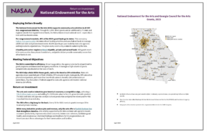 Sample customized state map and fact sheet