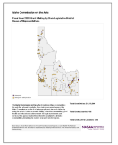 Sample Idaho grants by district report